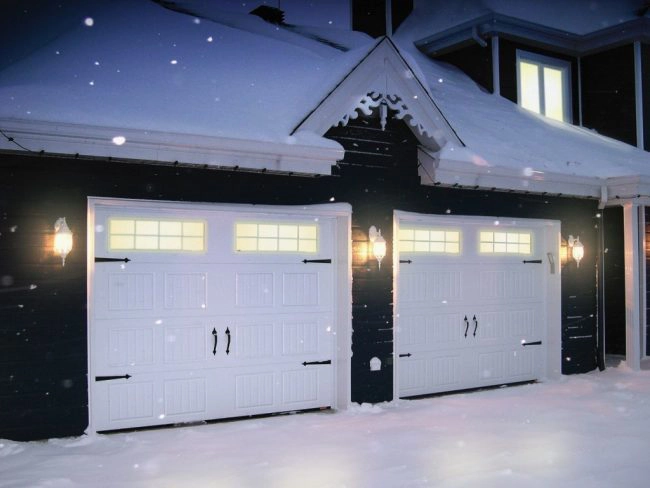 winter garage door