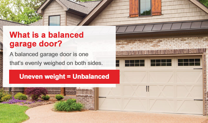 A balance garage is one that's evenly weighed on both sides