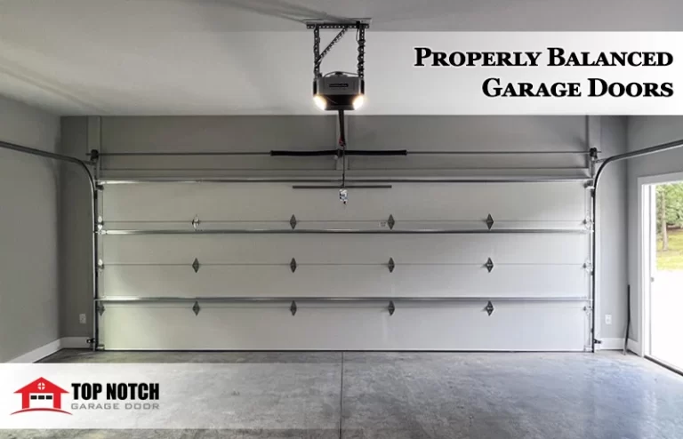 properly balanced garage doors