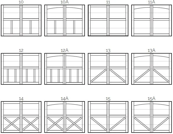 garage door overlay design options