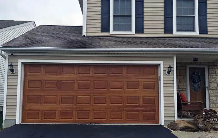 faux wood garage door cedar