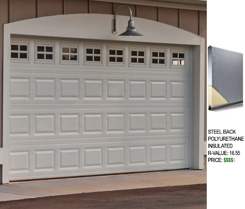 raised panel steel back polyurethane insulated garage door