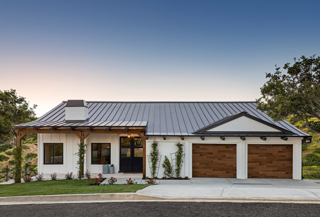 faux wood look garage doors