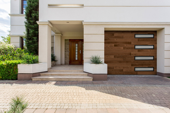 faux wood garage door