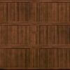 walnut wood tone garage door