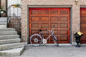 red garage door